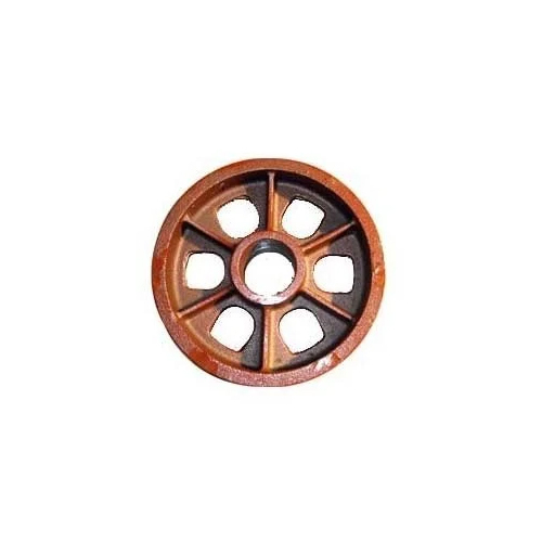 Industrial Cast Iron Pulley Castings - Gray & Ductile Iron, Available in Various Sizes, Copper Color, Plain Design, Impact Resistant, Corrosion Protected
