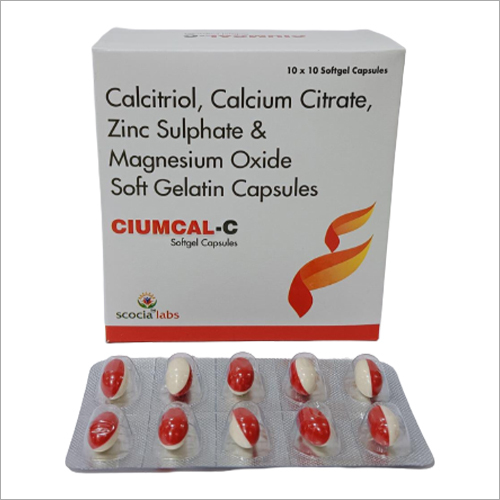 Calcitriol Calcium Citrate Zinc Sulphate Capsules - 10x10 Tablets | Supports Bone Health, Increases Immunity, Essential for Calcium Deficiency, Suitable for Adults