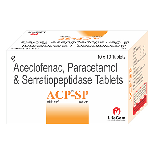 Acp Sp Aceclofenac Paracetamol Tablets सामान्य दवाएं