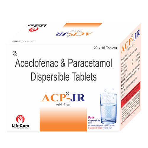 Acp Jr Aceclofenac And Paracetamol Dispersible Tablets General Medicines
