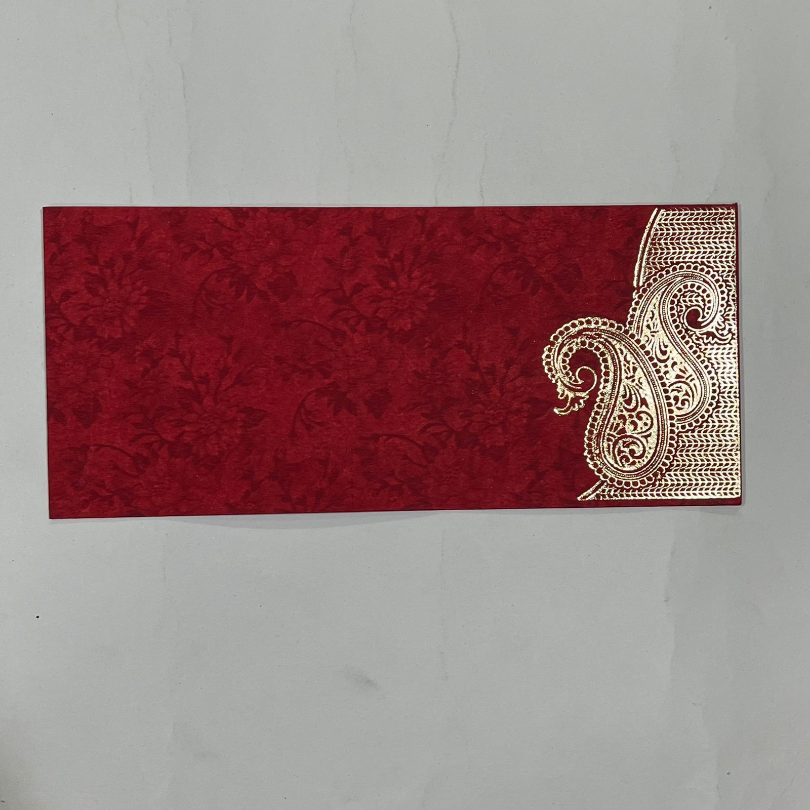 Metalic Envelopes - Paper Material, Elegant Metallic Design, Maroon, Peach, White, Dusky Brown, Cream Colors, Thread Closure For Secure Use