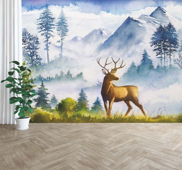 Customised Wallpaper - Paper Wallpapers, Variable Roll Size, Brown And Gold Color | Odourless, Eco-friendly, Washable, Light Fade Resistance, Unique Styles