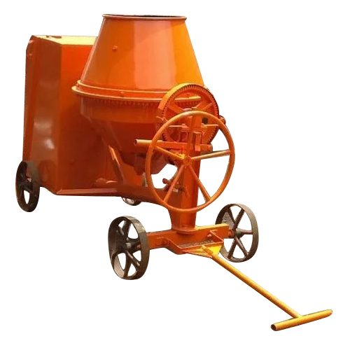 Orange Mild Steel Half Bag Concrete Mixer