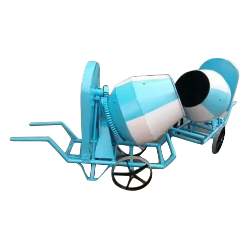 Mild Steel Mini Concrete Mixer - Steel Material, Manual Control System, Blue Color | 1 Year Warranty, Ideal for Construction Use