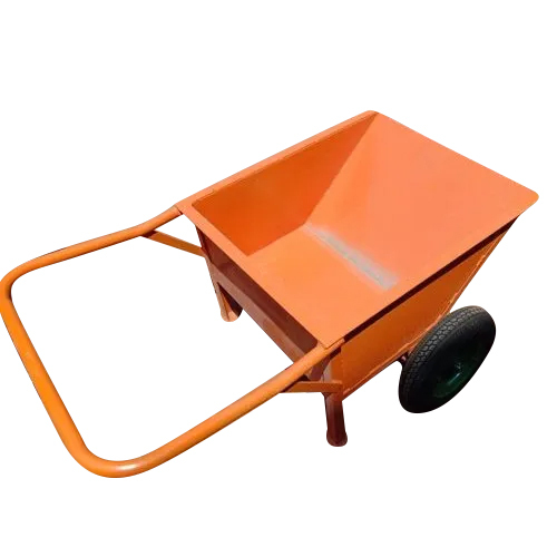 Double Wheel Barrow Trolley - Mild Steel, Different Size , Color Coated Finish for Industrial Applications