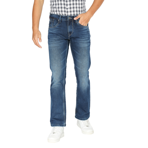 Mens Denimex Javelin Fit Solid Jeans - Color: Blue