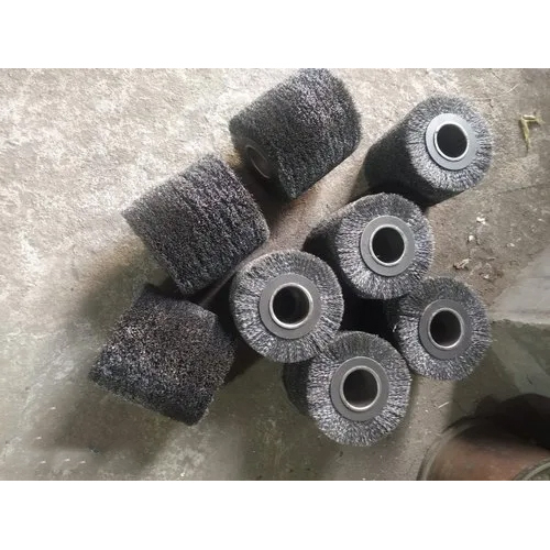 Wire Wheel Brush - Ms/ss/brass, Id Min 75mm, Od Min 75mm, Thickness Min 10mm | Cylindrical Shape, Ideal For Automotive And Metalworking Industries