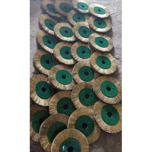 Carbon Steel Wheel Brush - 3 Inch Bristle Length, Medium Stiffness, Black | Cylindrical Shape, Industrial Usage, Multiple Sizes Available