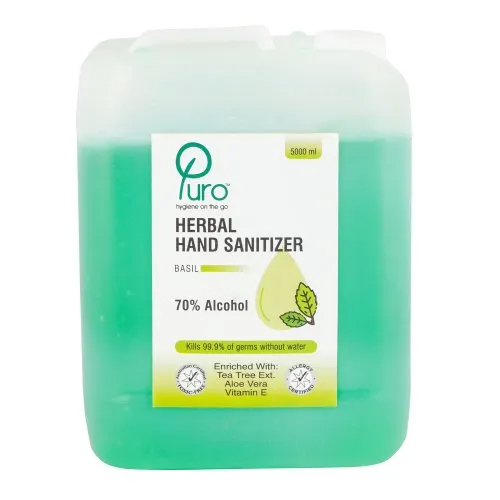 5000ml बेसिल हैंड सैनिटाइज़र आयु वर्ग: सभी उम्र के लोगों के लिए उपयुक्त