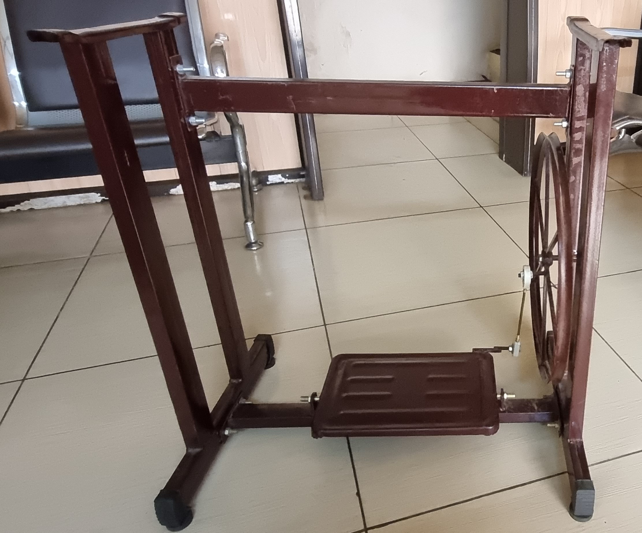 Sewing Machine Stand Ta1 - Steel, 18x24x36 Inches, Brown | Durable Frame, Easy Assembly, Foot Pedal, Smooth Operation, Space Saving, Stable Support, Wheel Included
