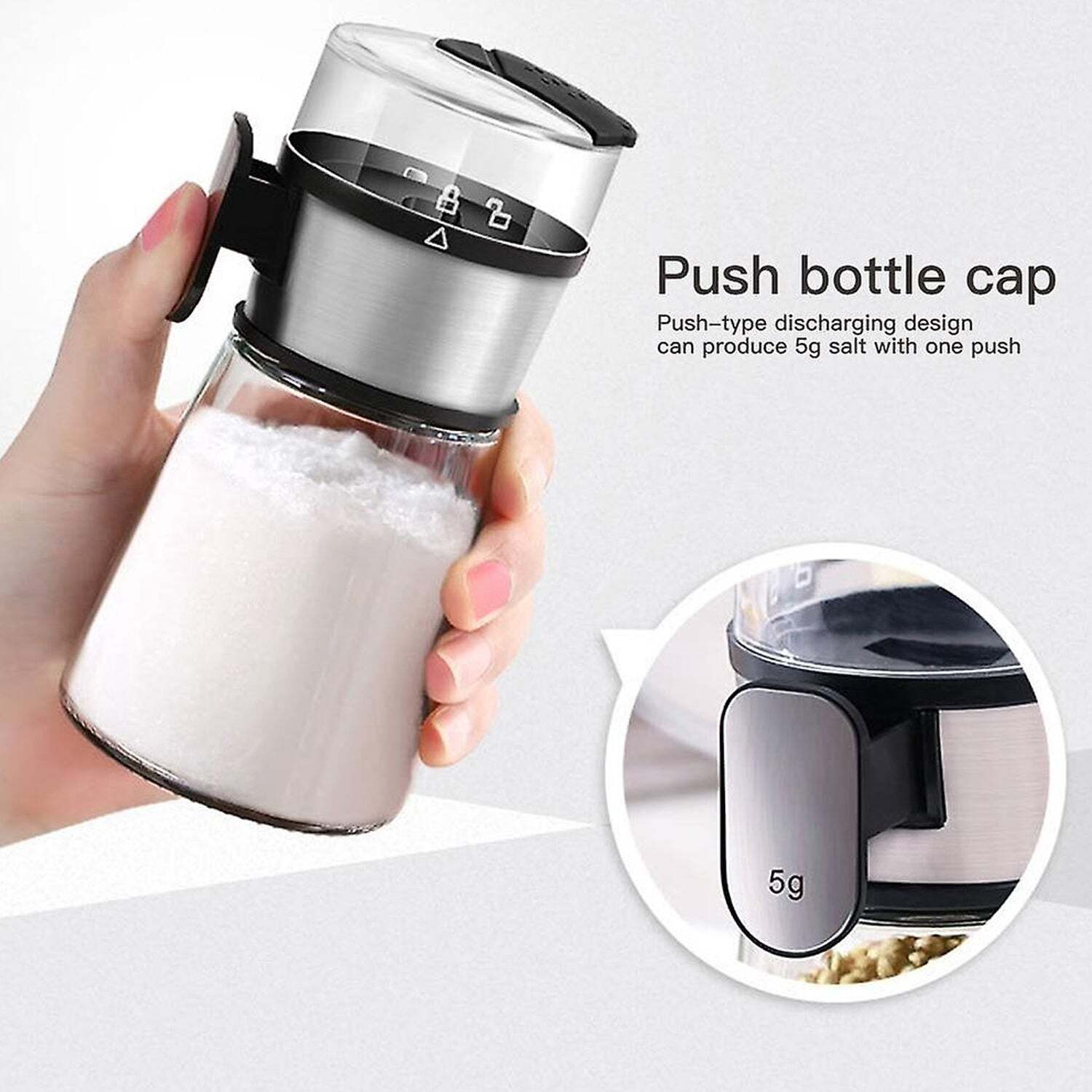 Salt Control Bottle Transparent Moisture Proof With Lid Pepper Shaker - Plastic, 15x9x3 Cm (160 Ml), Multi/assorted Colors | Ideal For Kitchen Use