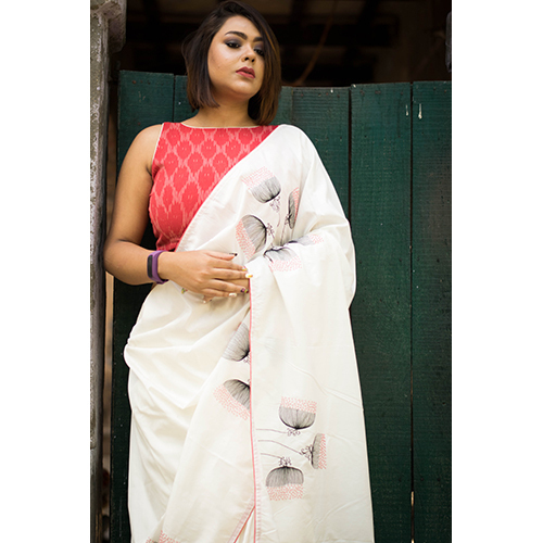 कैज़ुअल महिलाओं के हाथ से सिलाई करने वाली साड़ियां