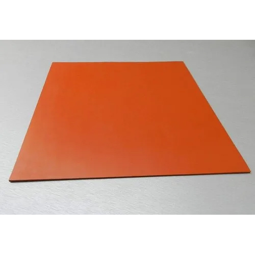 Silicone Rubber Sheets - Orange Color, Plain Style | Durable And Versatile Material For Various Applications