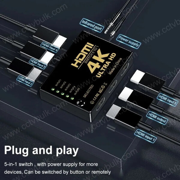 Hdmi Switch 5 In 1 Out
