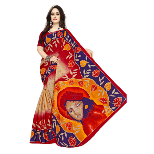 कैज़ुअल तुली बाटिक डिज़ाइनर साड़ियाँ