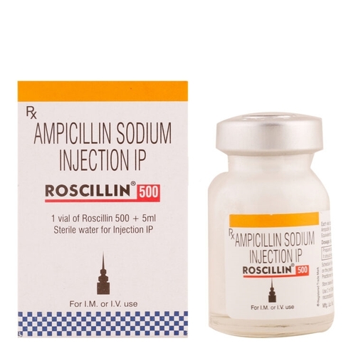 Ampicillin Injection - Injectable Antibiotic Powder for Intravenous and Intramuscular Use | Effective Against Bacterial Infections in Adults and Children, Requires Medical Supervision, Store Below 30°C