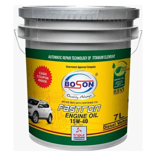 Premium Engine Oil - 7 Ltr 15W-40 Boson Fastron , Industrial Application, Enhanced Engine Protection, Improved Fuel Economy, Cold & High-Temperature Performance