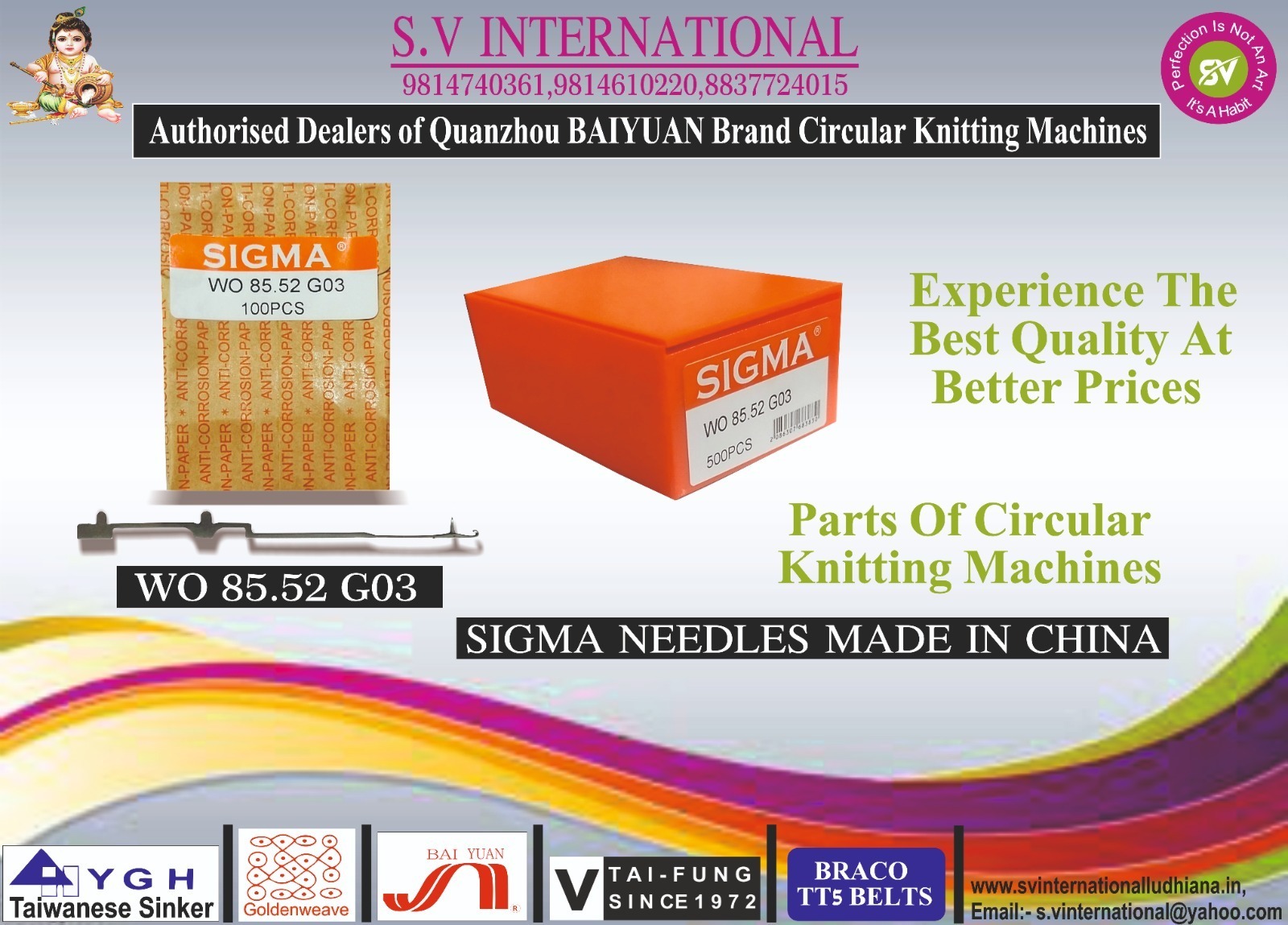 Wo 85.52 G03 - Sigma Circular Knittiing Machine Needles