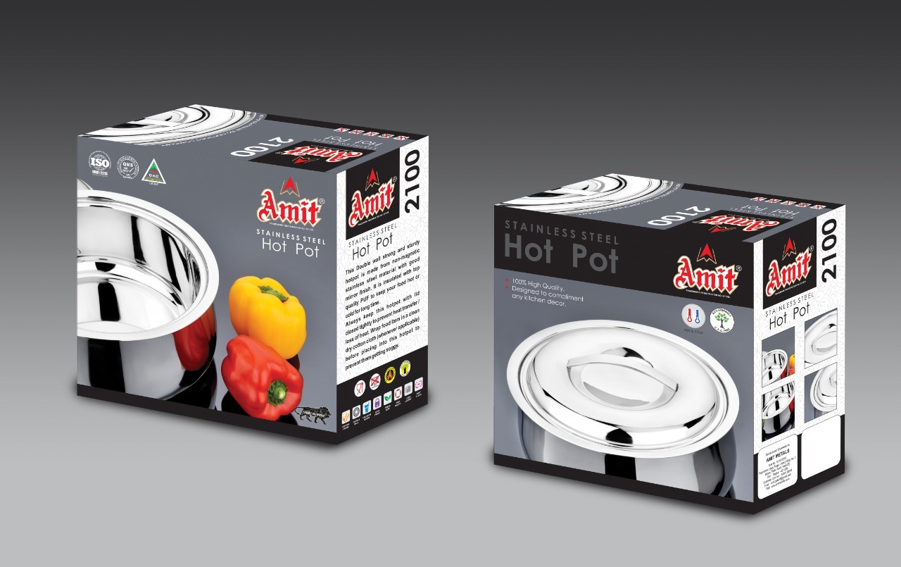 Stainless Steel Casserole - Color: Silver