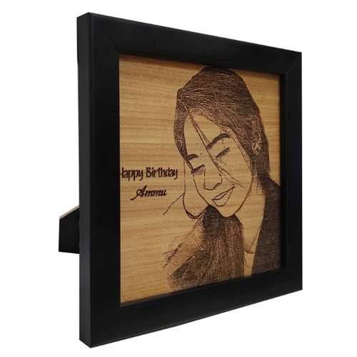 Square Wooden Photo Frame - Design: Modern