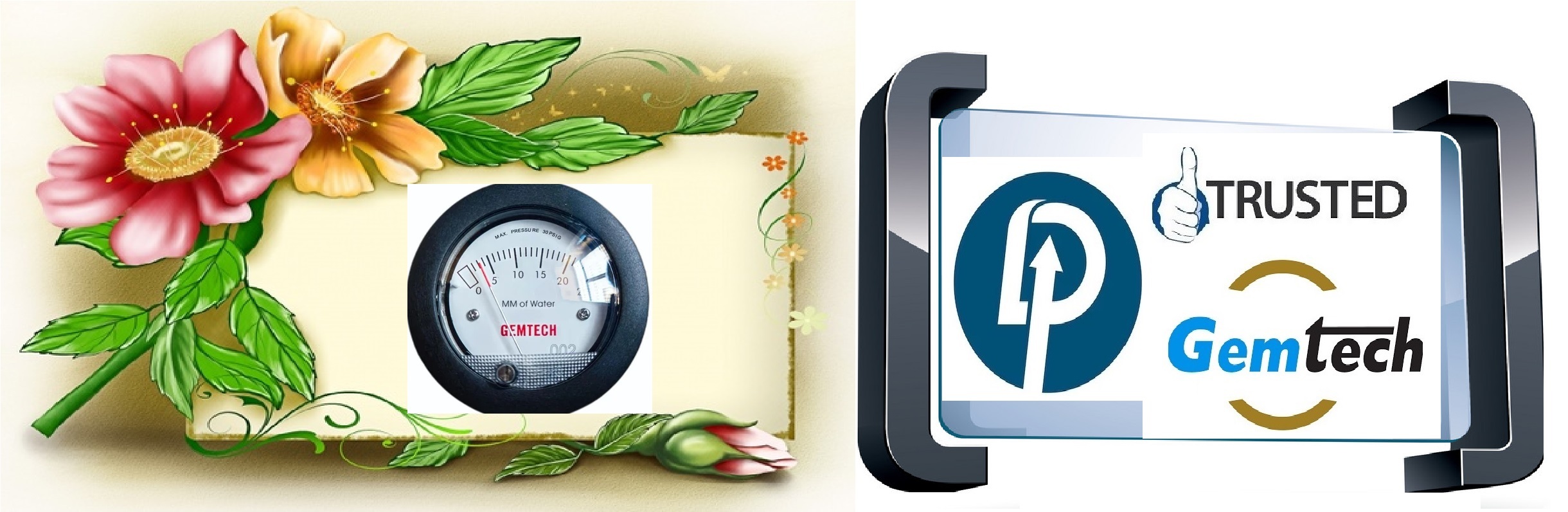 Gemtech G2-5000-25mm Mini Differential Pressure 0-25 Mm Wc Accuracy: A 2% Of Full Scale (A 3% On A 0