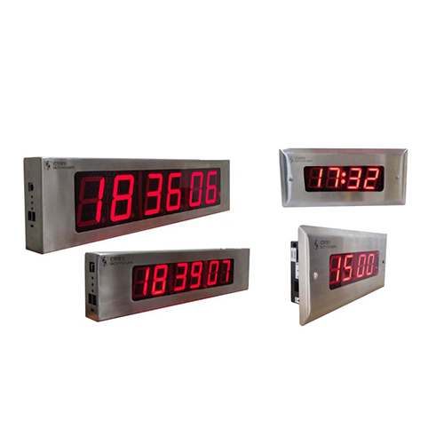 स्वच्छ कमरे के लिए स्टेनलेस स्टील वाईफ़ाई आधारित नेटवर्क घड़ी