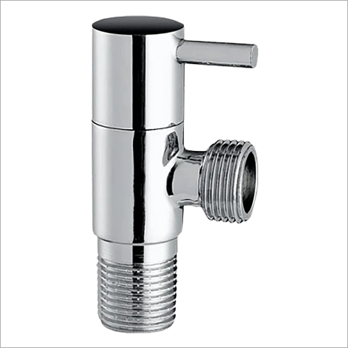 Glossy Chrome Plated Brass Angle Cock