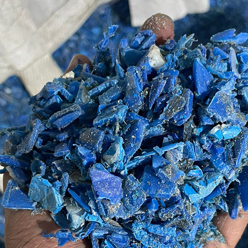 Grinded Blue Hdpe Drum Flakes - Customized Size, High-density Polyethylene Material, Various Available Colors