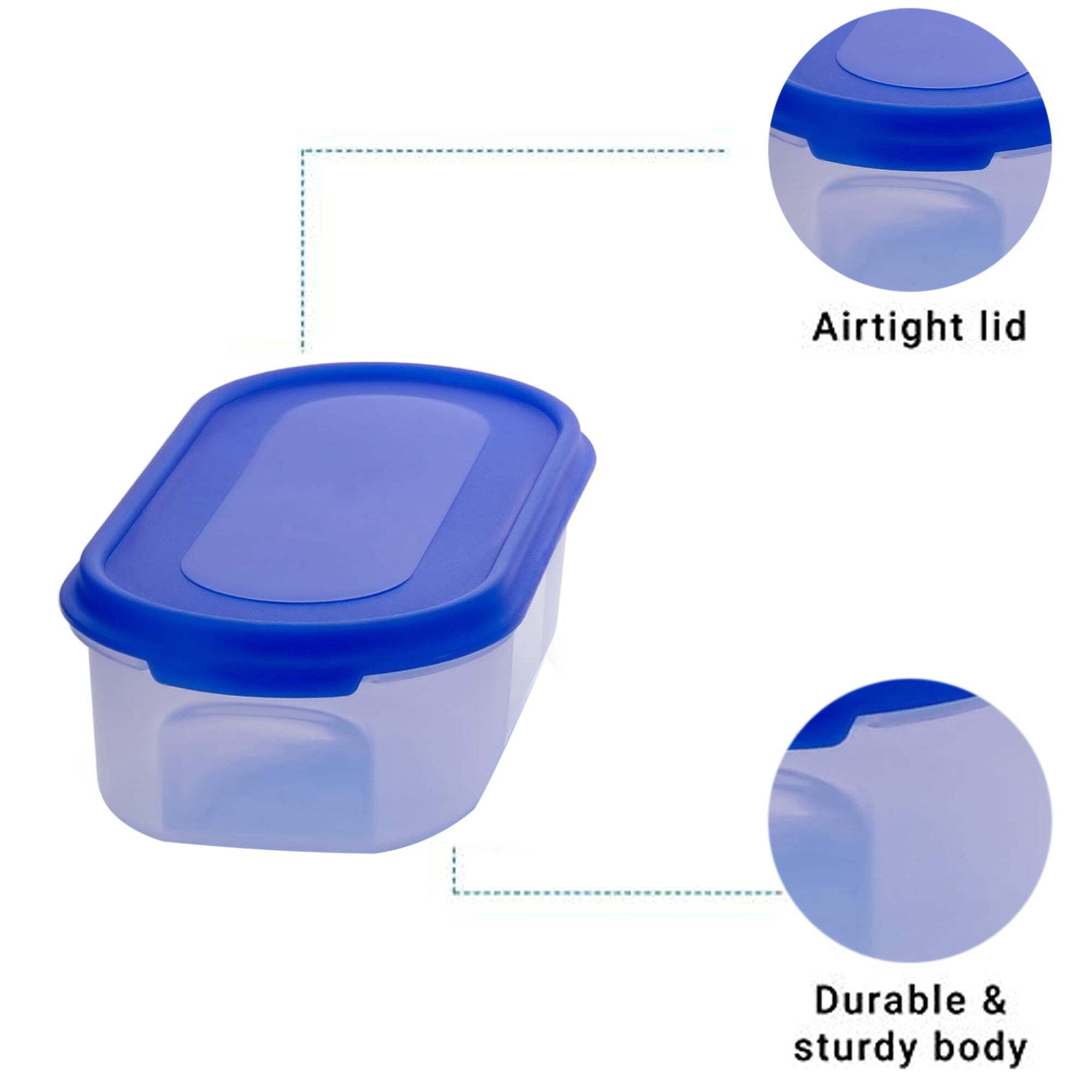 Kitchen Storage Container For Multipurpose Use (500ml) (2332) - Plastic Material, 19x10x5 Cm Size, Transparent Color | Ideal For Organizing Kitchen Essentials