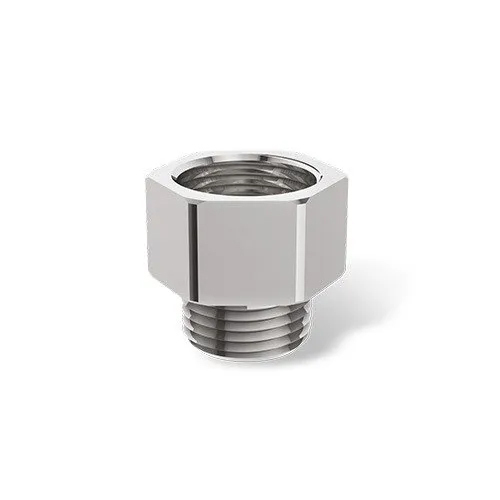 Stainless Steel Hex Adaptor - Solid Brass Conductor, Round Shape | Ideal for Fluid Power Applications, Easy to Install & Remove
