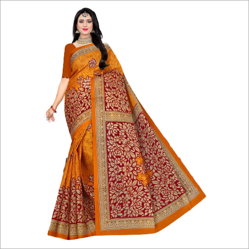 Cotton Plus Designer Sarees - Cotton Silk Cotton Blend, Printed Pattern, Pink Color | Lightweight Fabric For All Seasons: Rainy, Spring, Summer, Winter