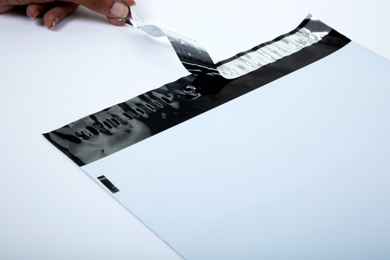 Tamper Proof Courier Bag - 50 Micron Thickness | Soft Opaque Material, Multi-layer Lamination, Custom Sizes And Designs Available In Black, Grey, Or White