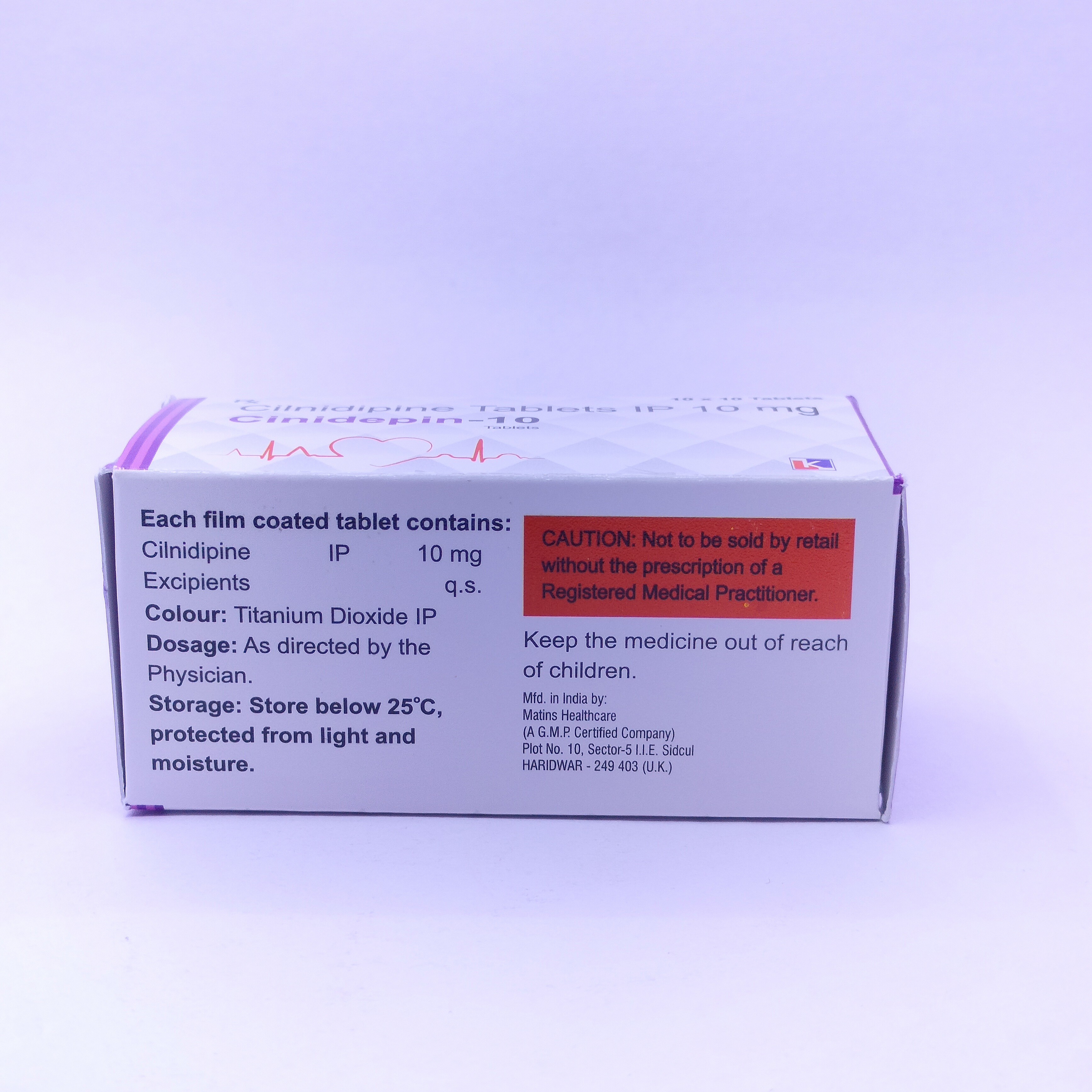 Cilnidipine Tablet - Drug Type: Specific Drug