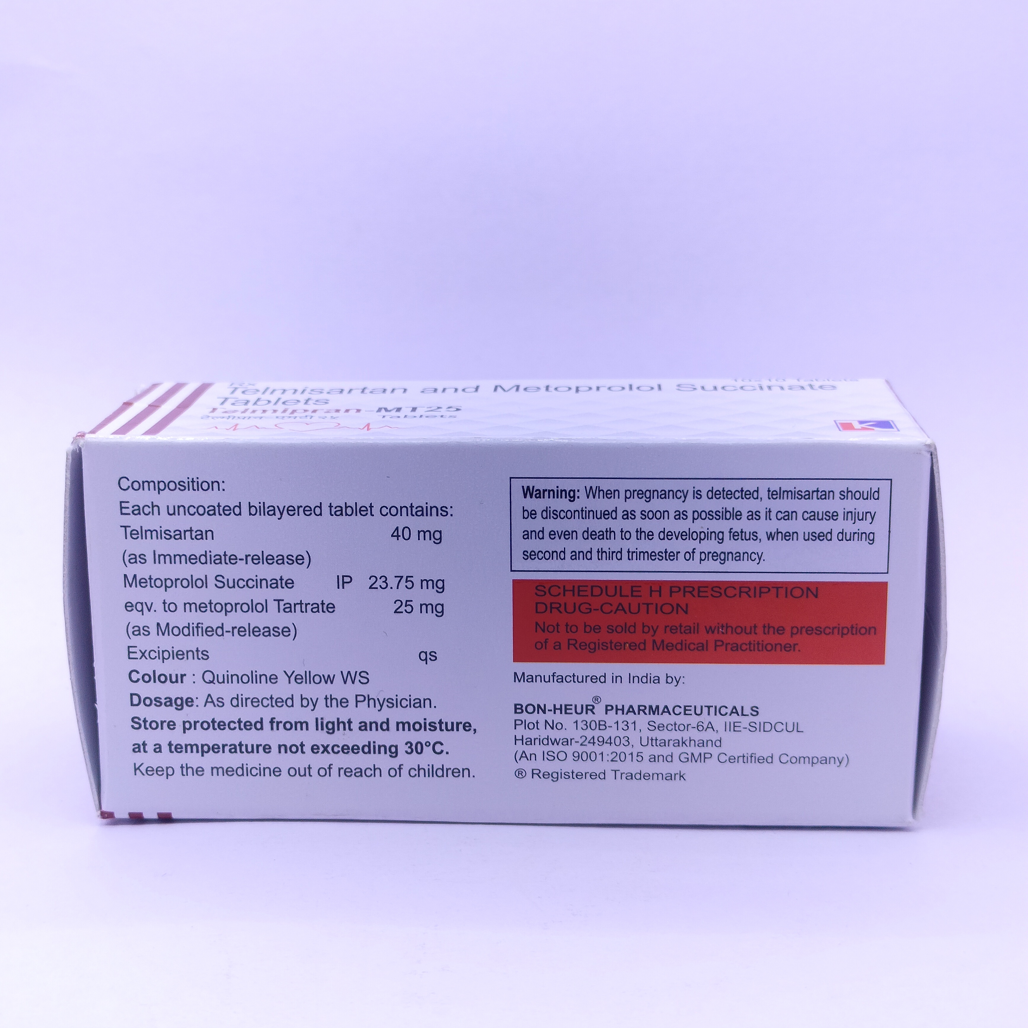 Tablets Telmisartan And Metoprolol Tab
