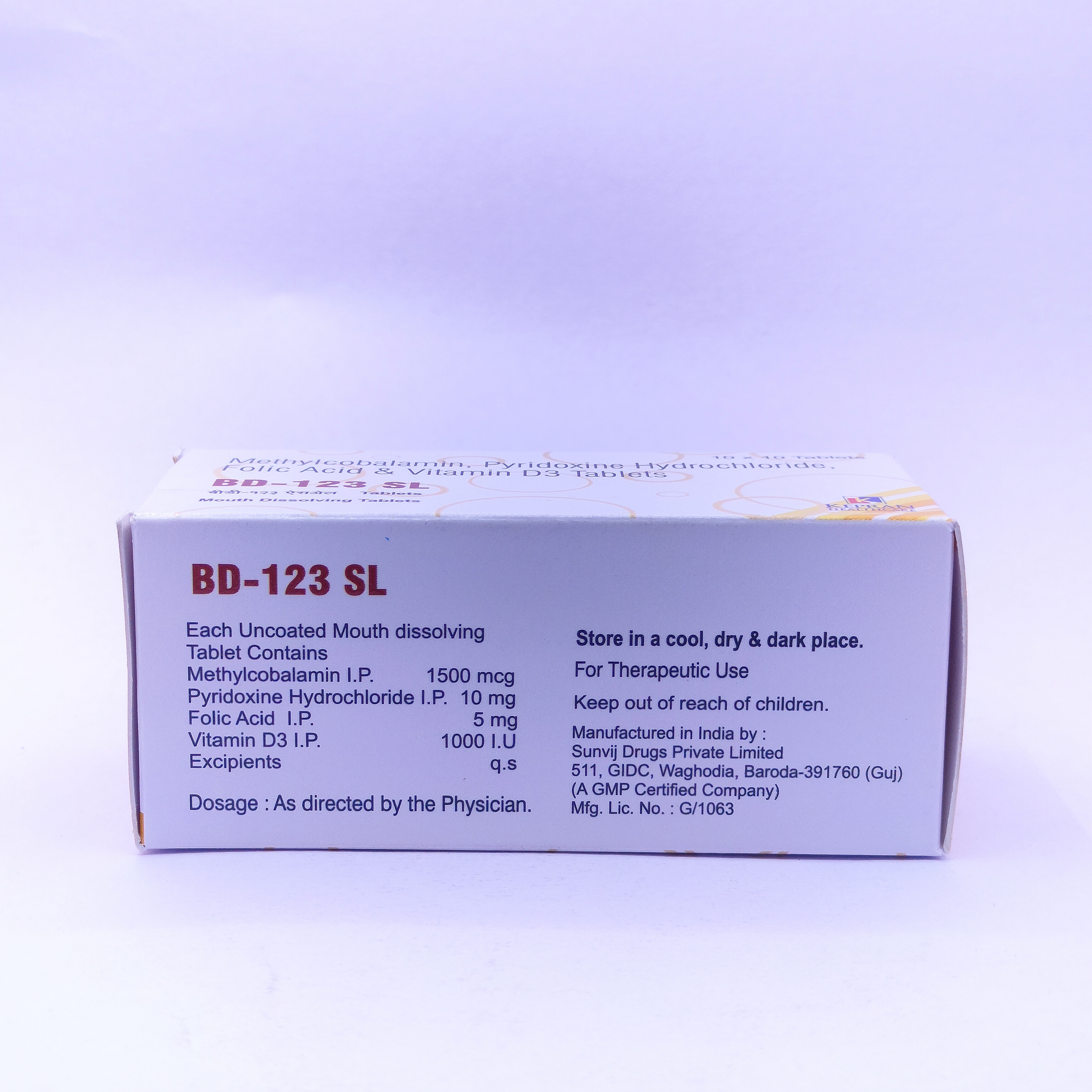 Methyl Cobalamine And Vitamin D3 And Folic Acid Pyridoxine Tablet Specific Drug