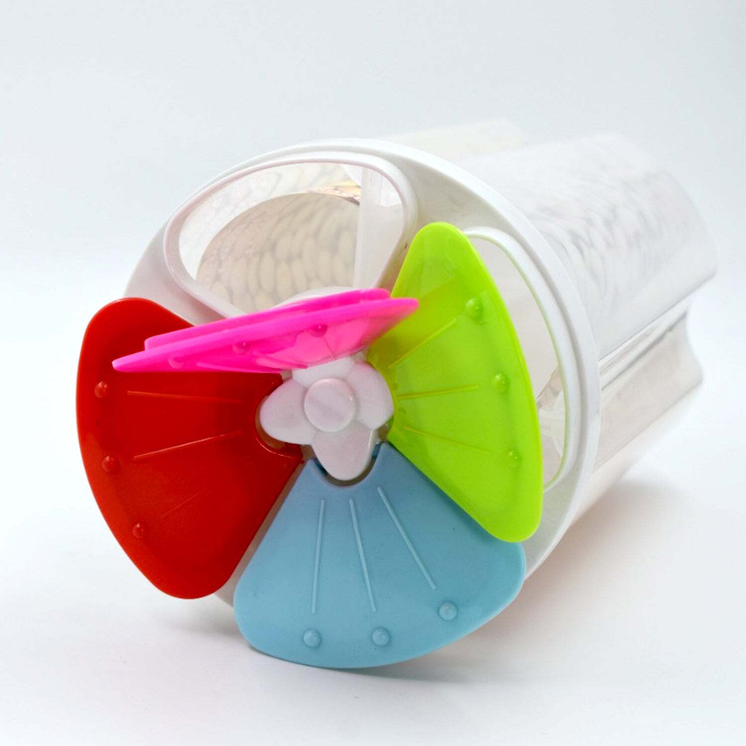 4 Section Storage Containers Airtight Transparent Food Plastic Storage Container (2822) - Plastic Material, 14x14x22 Cm, Clear Color | Airtight Design For Optimal Freshness