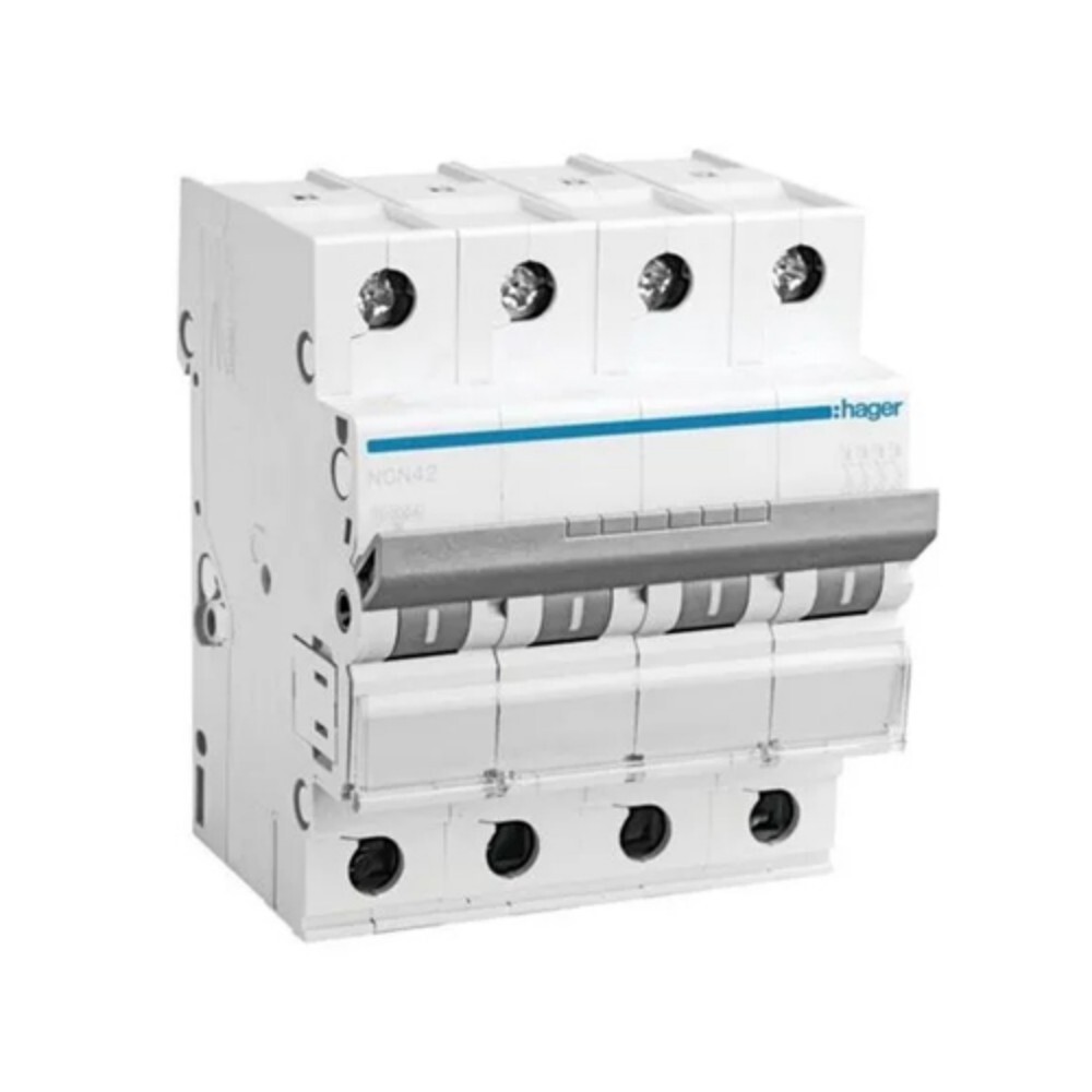 Hager 16A Four Pole Mcb - Color: White