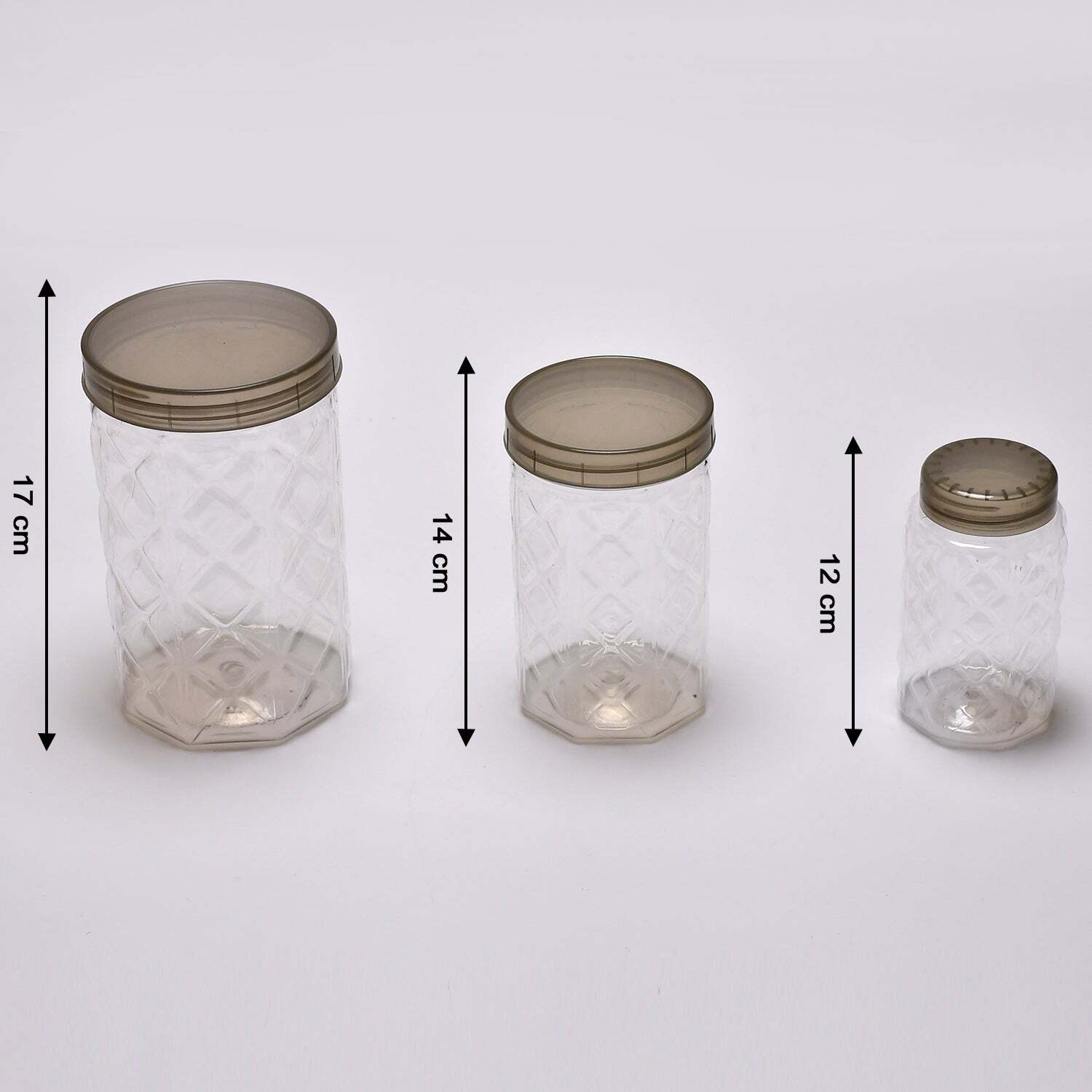 Airtight Round Kitchen Storage Containers - Plastic, 32x21x18 Cm | 18-pcs Set In Clear For Small, Medium & Big Size