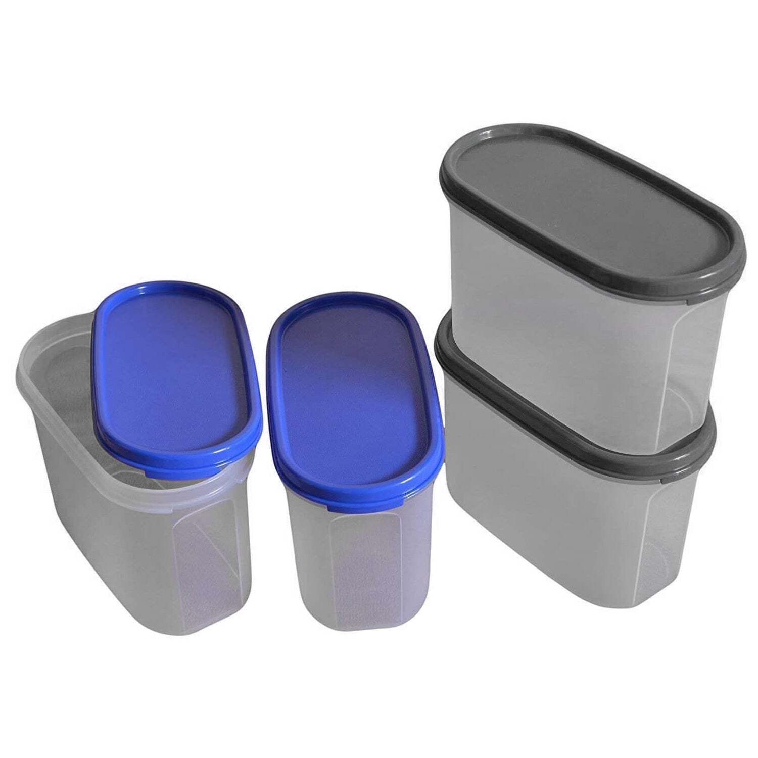 Kitchen Storage Container For Multipurpose Use (1000ml) (Pack Of 4) - Plastic, 30*10*20 Cm, Transparent / Clear (Multi) | Ideal For Organizing And Preserving Food
