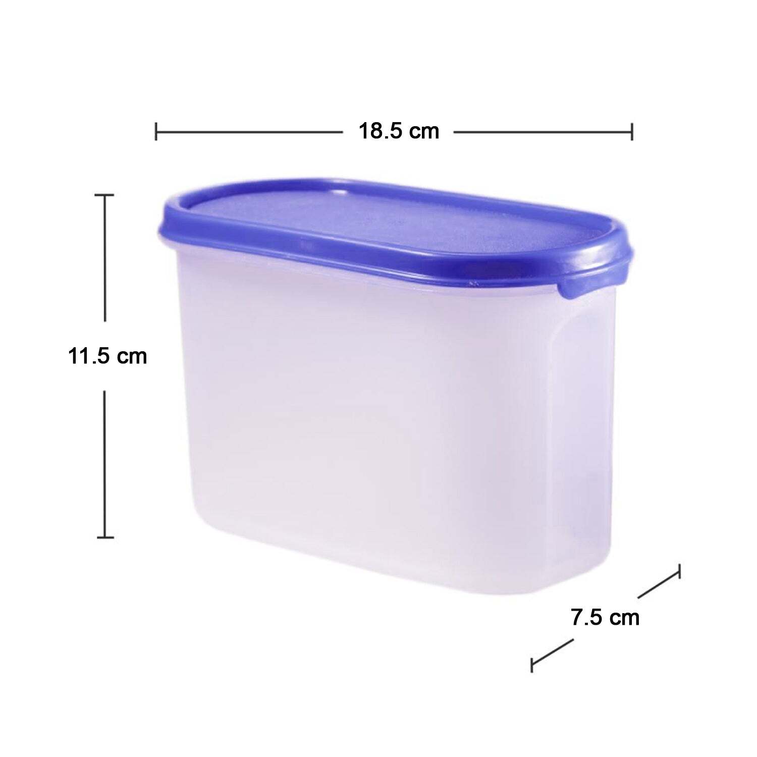 Kitchen Storage Container For Multipurpose Use (1000ml) (Pack Of 4) - Plastic, 30*10*20 Cm, Transparent / Clear (Multi) | Ideal For Organizing And Preserving Food