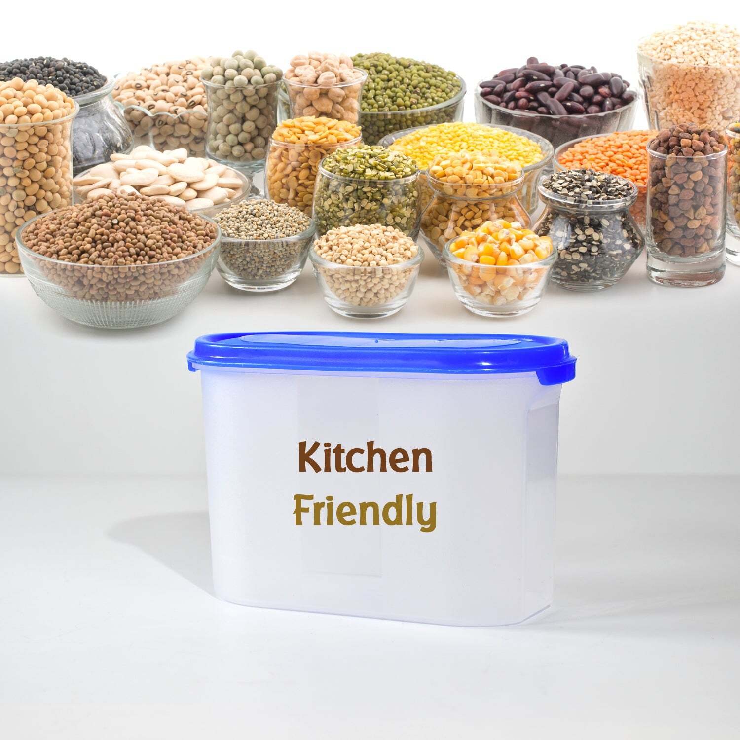 Plastic Storage Containers With Lid (1200 Ml) (2180) - Plastic Material, 19x9x13 Cm, Clear Color | Versatile Storage Solution With Secure Lid