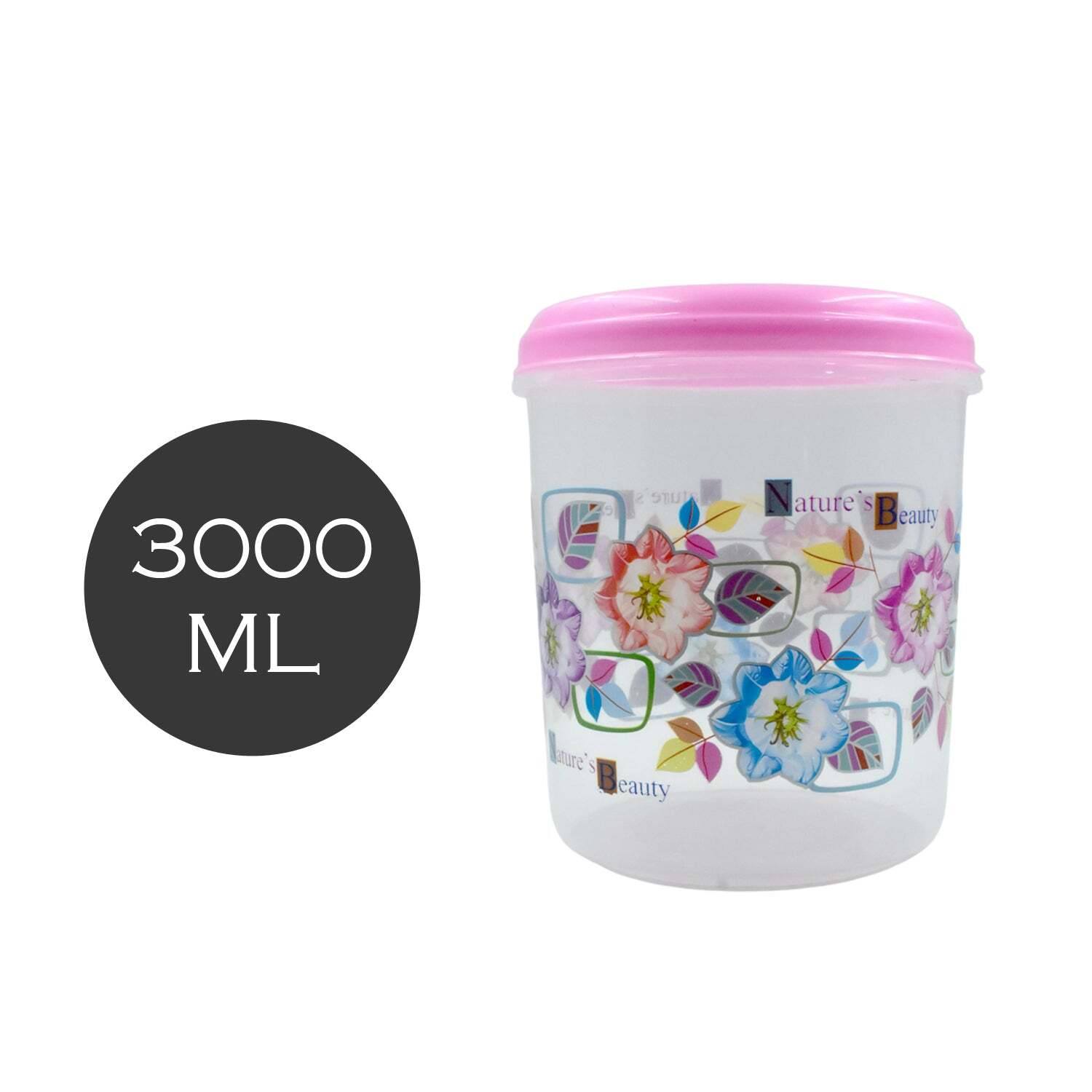 3 Pc Storage Container Used In All Kinds Of Places Including Household And Offices For Storing Stuffs And Items Etc (2703) - Plastic Material, 18x18x19 Cm Size, Multi/assorted Color | Includes 3000 Ml, 2000 Ml, 1000 Ml Capacities
