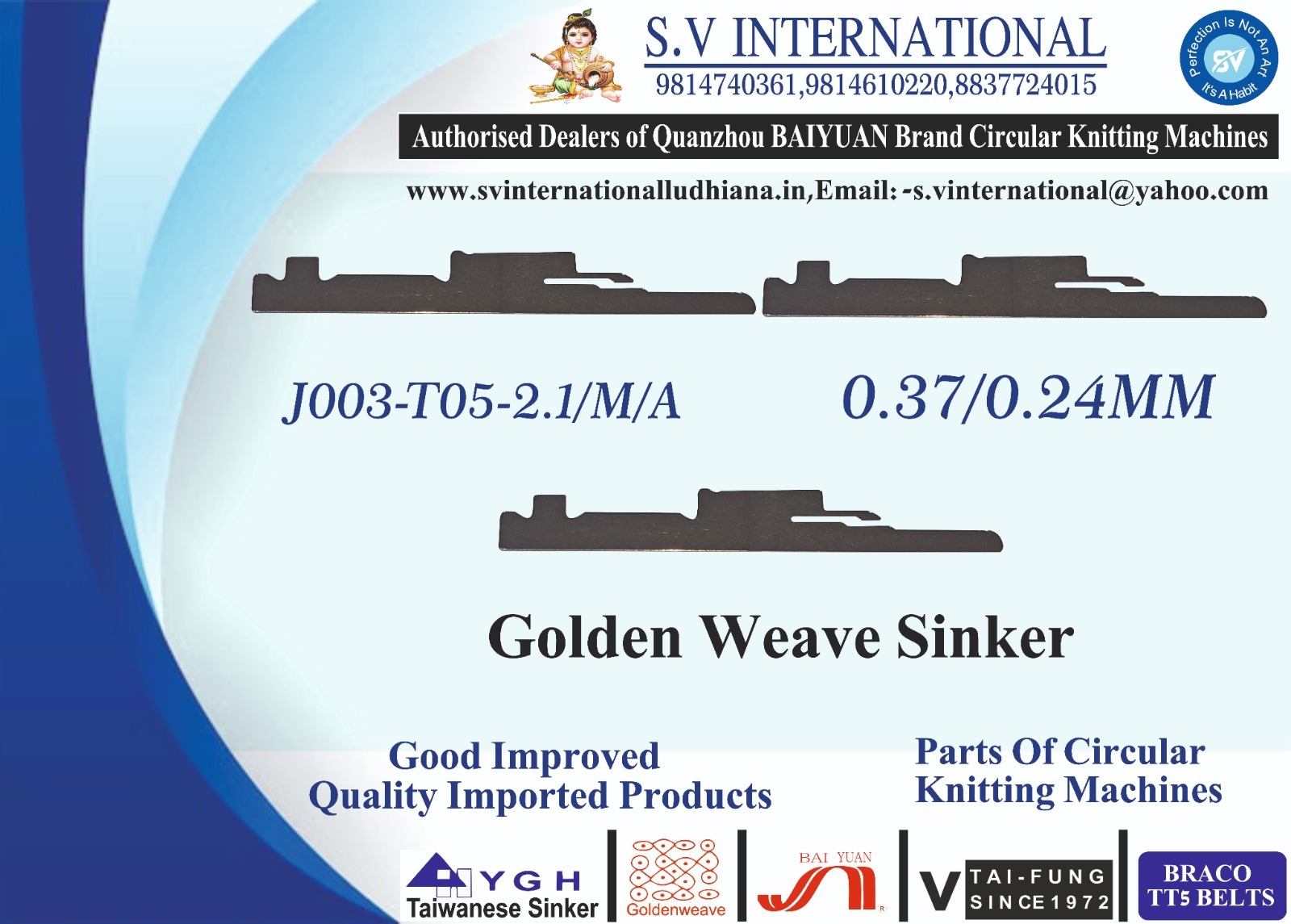 J003-t05-2.1/m/a 0.37/.024mm - Sinker Jumberca Terry Machine