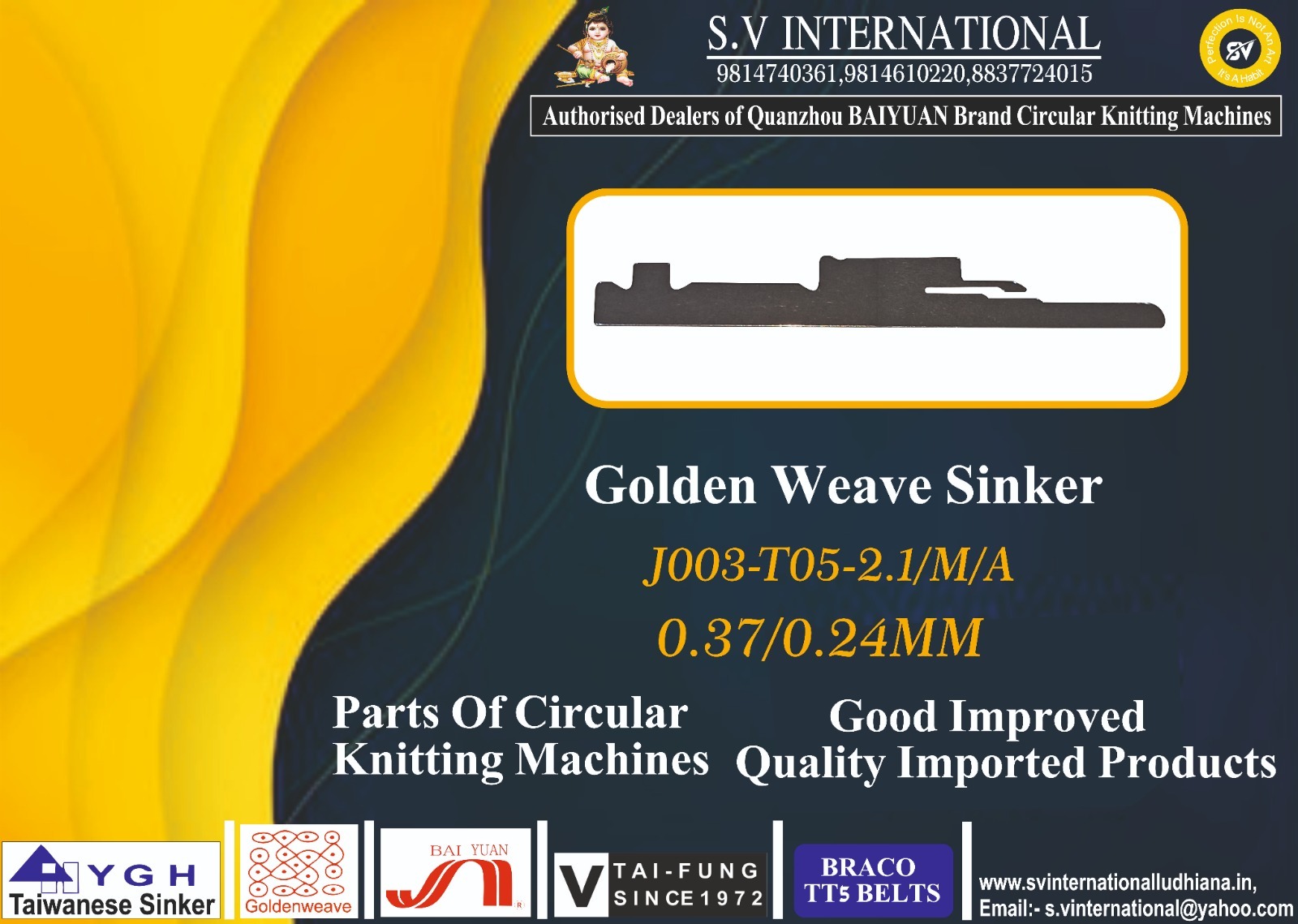 J003-t05-2.1/m/a 0.37/.024mm - Sinker Jumberca Terry Machine