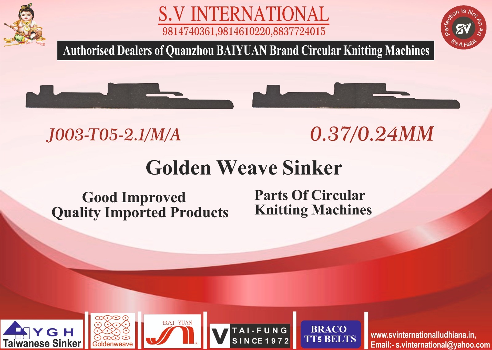 J003-t05-2.1/m/a 0.37/.024mm - Sinker Jumberca Terry Machine
