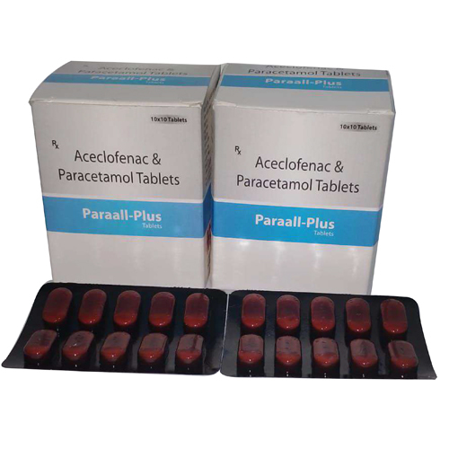 Aceclofenac And Paracetamol Tablets - Capsules For Pain Relief And Inflammation | Suitable For Adults, Room Temperature Storage