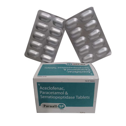 Aceclofenac Paracetamol and Serratiopeptidase Tablets - Ingredients for Pain Relief & Inflammation, Capsule Form for Adult Use