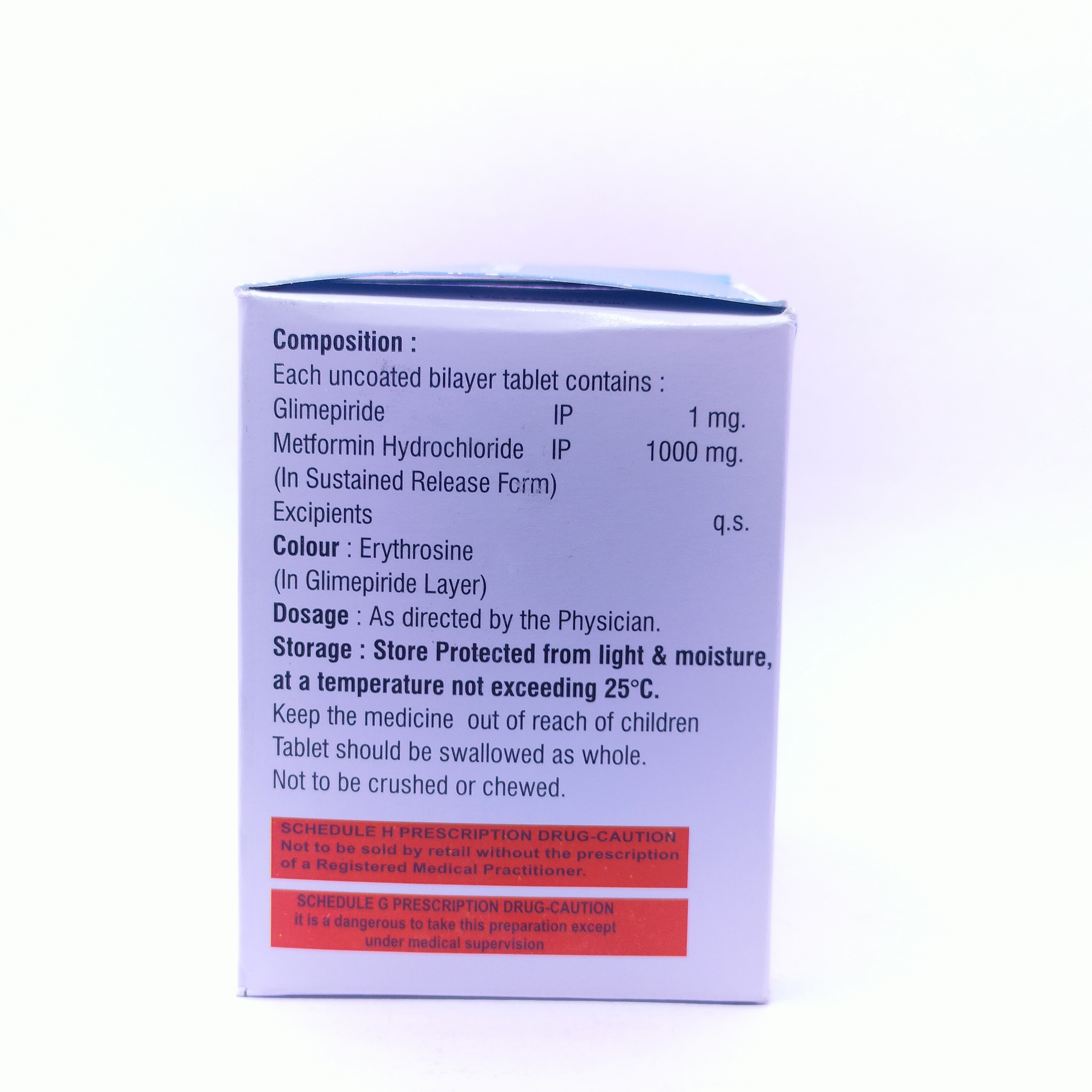 Tablets Glimeperide And Metformin (Sr)