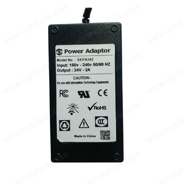 Power Adapter 24v-2a - Input 150v-240v, 50/60 Hz | Reliable Voltage Regulation And Stable Power Output For Various Devices