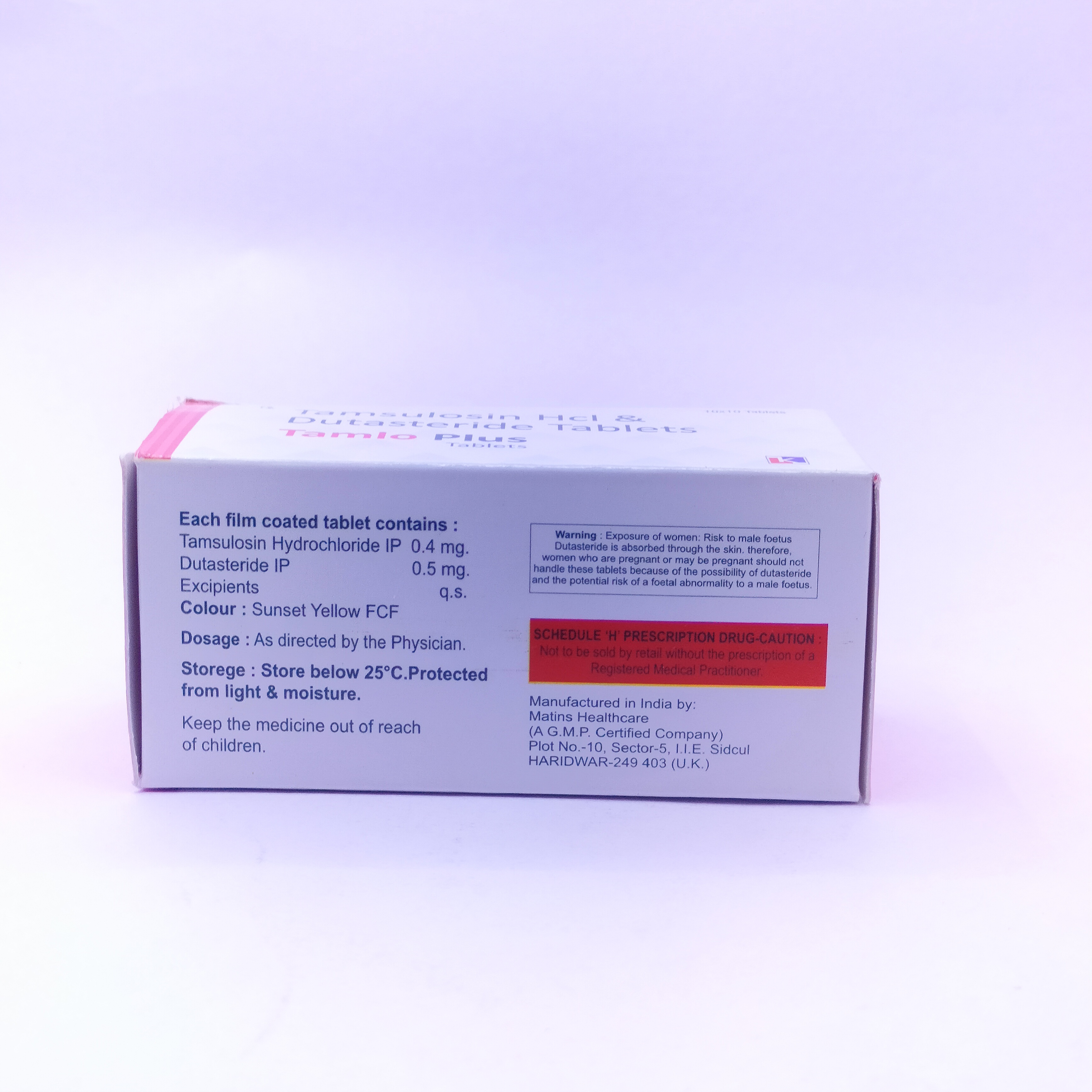 Tamsulosin And Dutastaride Tablets Specific Drug